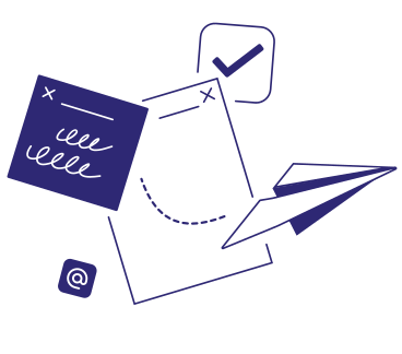 Sending emails, paper plane and note  PNG, SVG